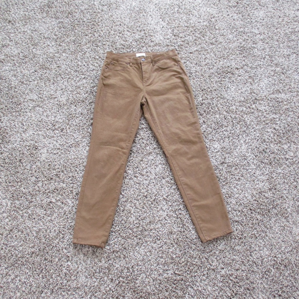 Nicole Miller Jeans Women's 8 Brown SOHO High Rise Skinny Stretch